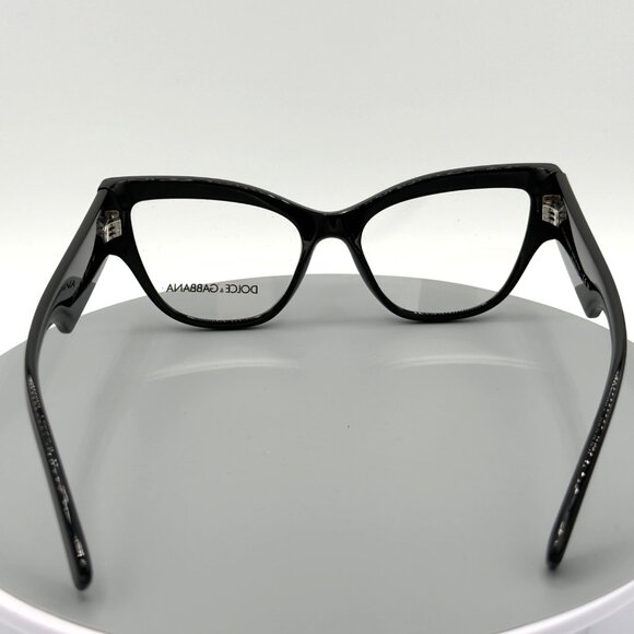 DOLCE & GABBANA DG3378 501 Black Demo Lens 55 mm Women's Eyeglasses - Picture 6 of 10